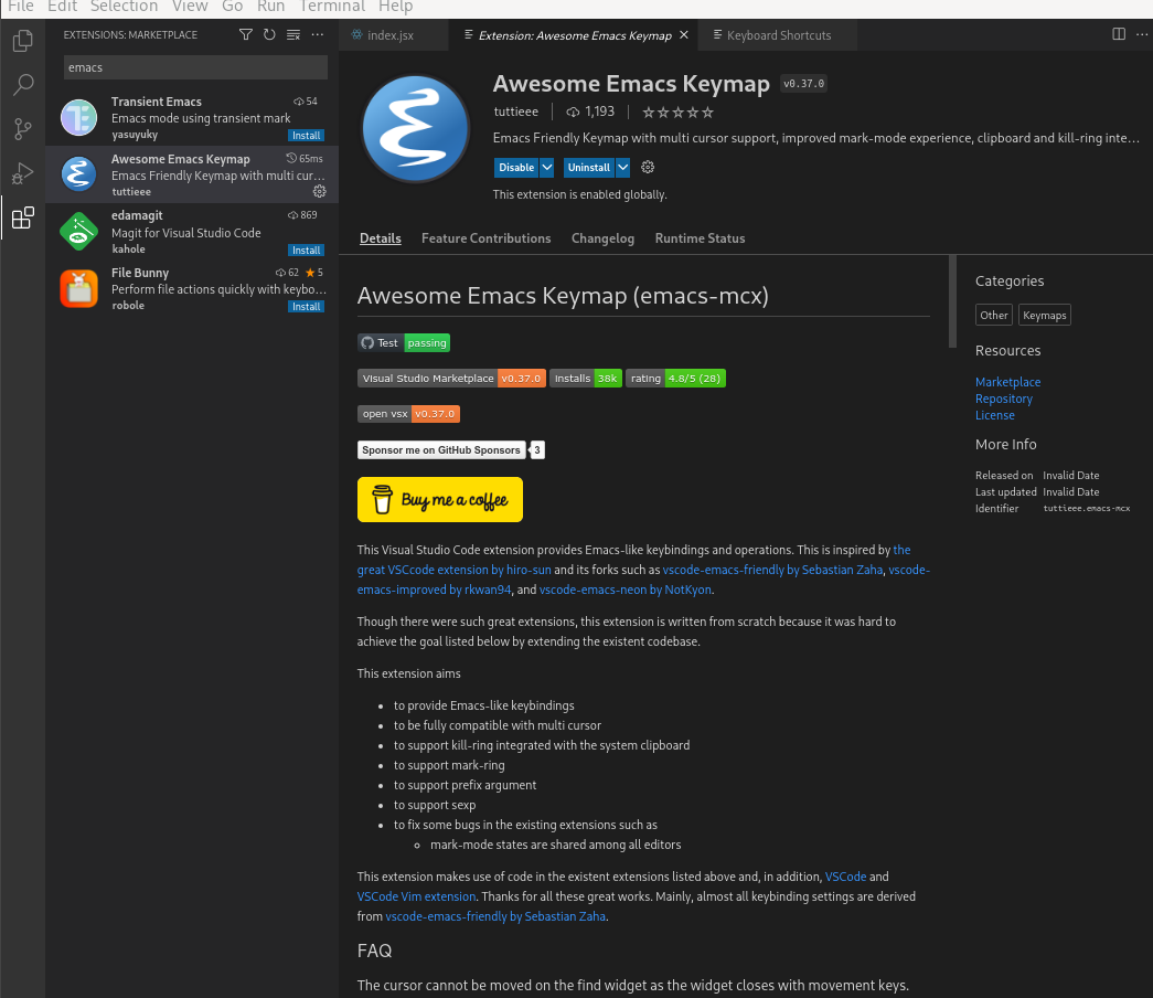 Awesome Emacs Keymap