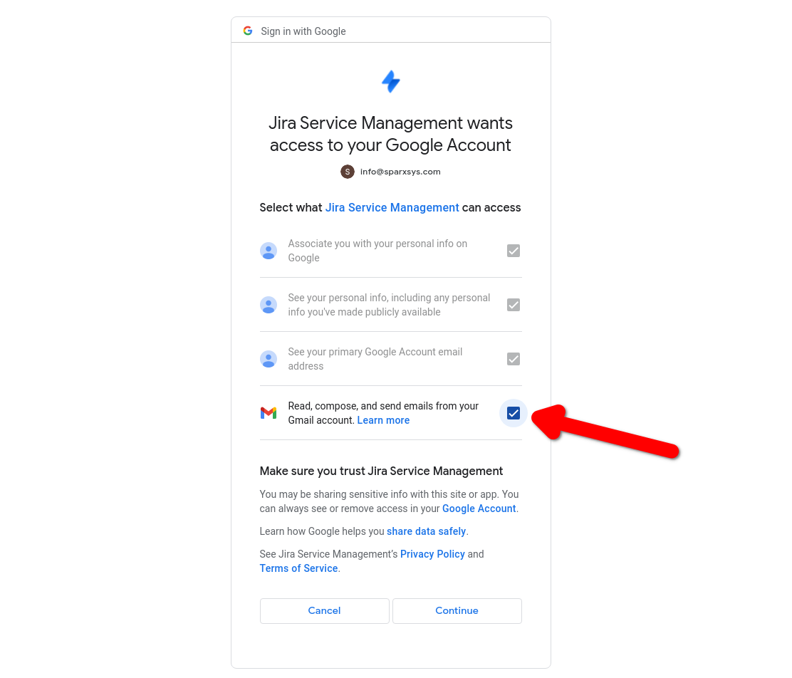 Jira Cloud Google Mail