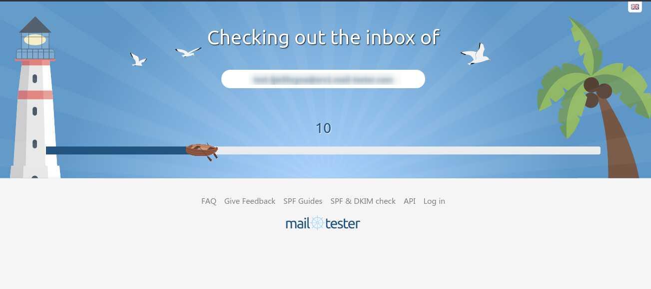 Mail tester progress